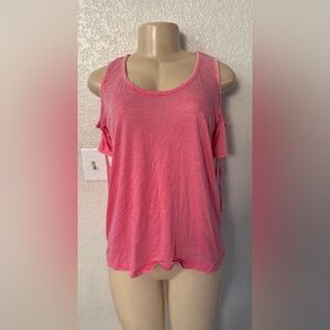Exist Pink washed out short sleeve Y2K Sleeveless Blouse